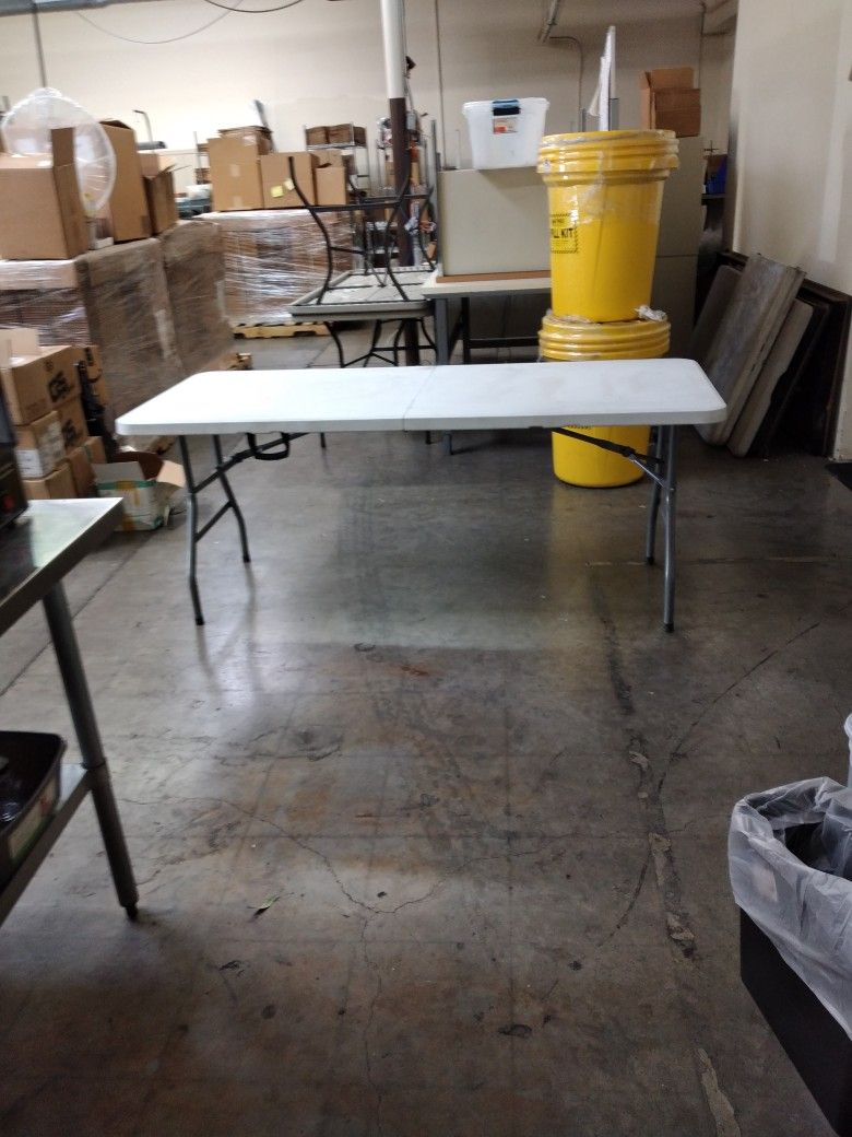 Folding table in half