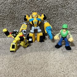 TRANSFORMERS Rescue Bots Figure  Hasbro lot of 3 Bumblebee Graham Burns