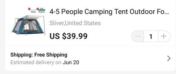 CAMPING TENT 4- 5 people size