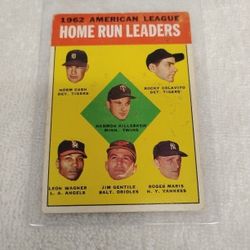 Vintage Old 1962 American League Home Run Leaders Topps #4