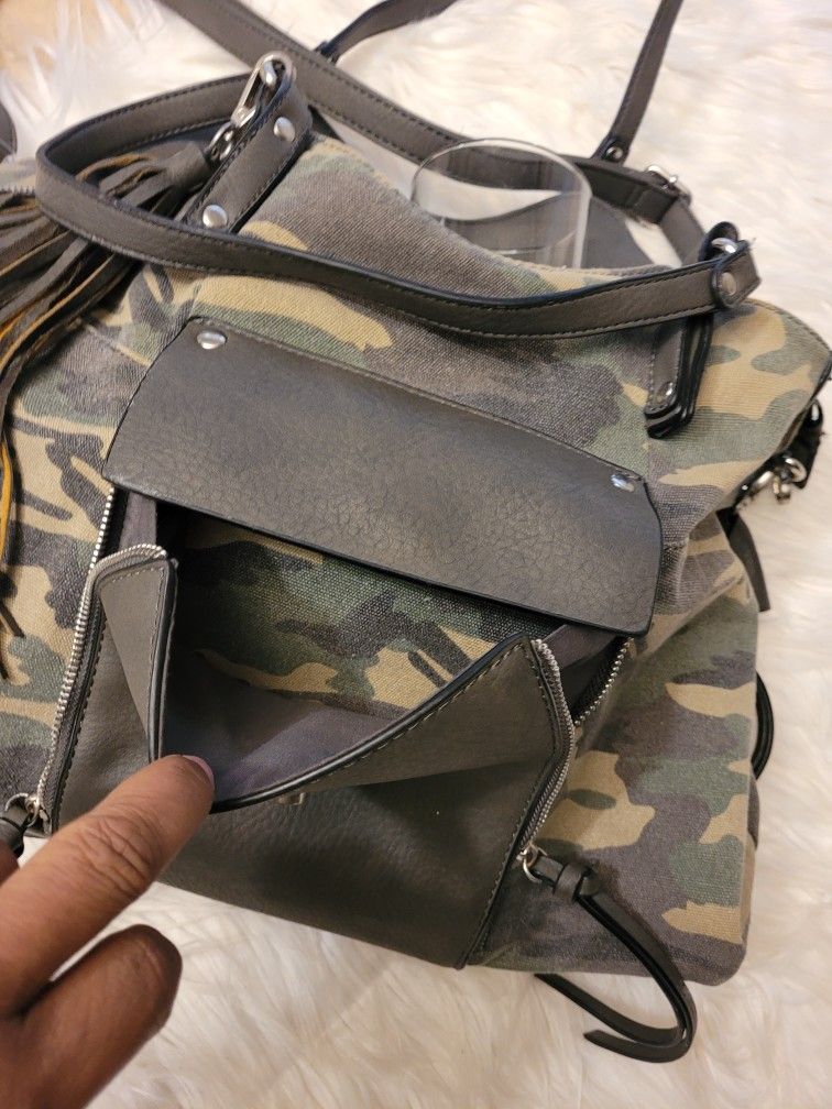 Black Rivet Cameo Bag
