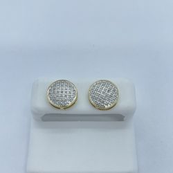 Gold Earrings Diamond 10K New