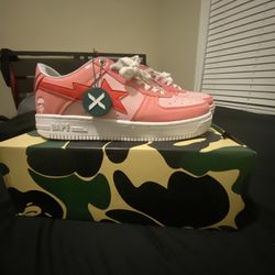 Pink and white BAPE sta Camo Combo Pink