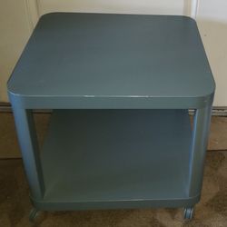 Ikea Tingby Grey Rolling Side Table

