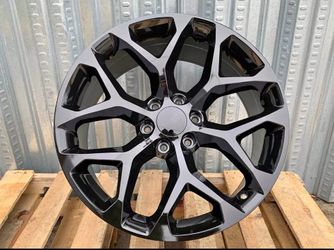 Snowflake Wheels 22X9 6x139.7 Gloss Black Fit 2000-2022 GMC Sierra Yukon Denali