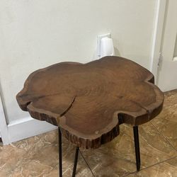 Solid Wood Live Edge Side Table / Accent Table