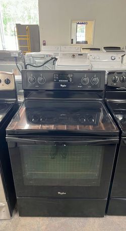 Whirlpool Electric Stove Black - GlassTop