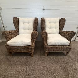 Wicker Indoor Arm Chairs 