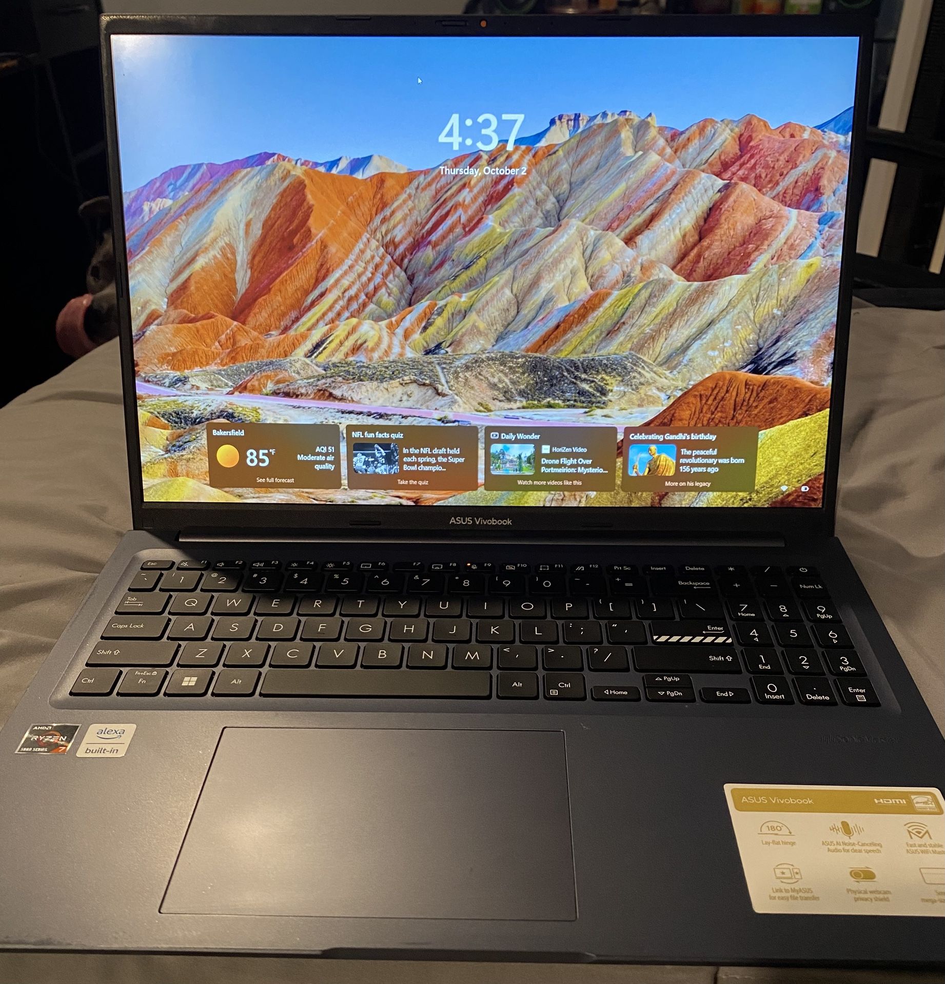 ASUS - Vivobook 16" Laptop - AMD Ryzen 7 5800H - 16GB Memory - 512GB SSD - Quiet Blue