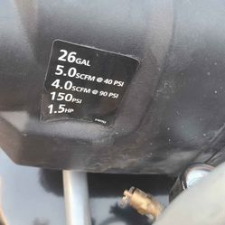 Husky air compressor, black, 26 gal