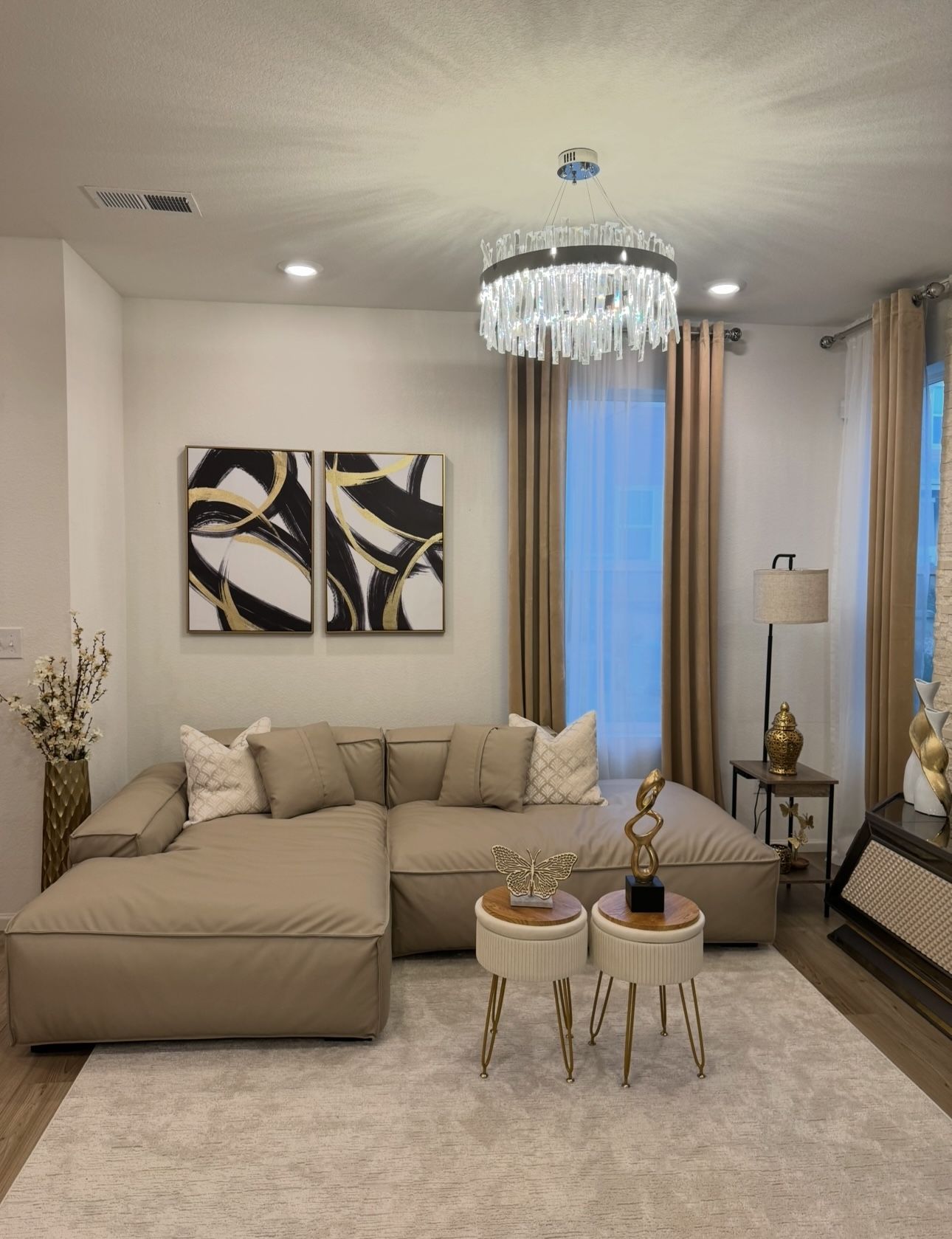 Cube L-Shaped Italian Leather sectional sofa