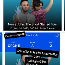 NURSE JOHN TONIGHT MAY 30TH