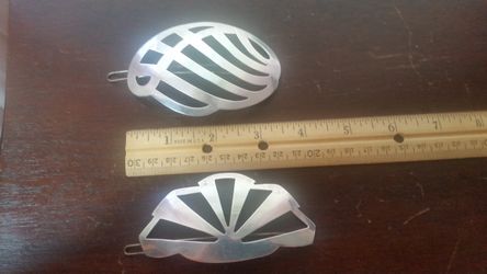 2 sterling silver barrettes