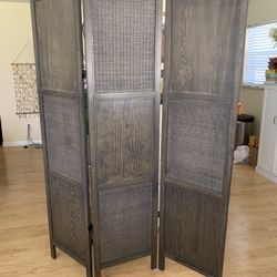 Gorgeous wood and bamboo room divider