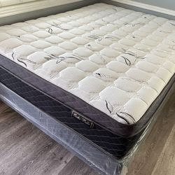 King Bamboo Plush Comfort Europillow Top 12inch Mattress!!