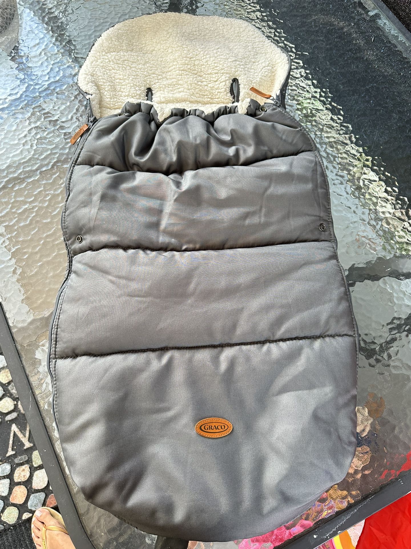 Graco Deluxe Stroller Footmuff Sleeping Bag with Sherpa Lining, Universal Size