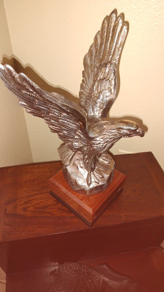 Vintage Brass Eagle Figurine,..Made In USA