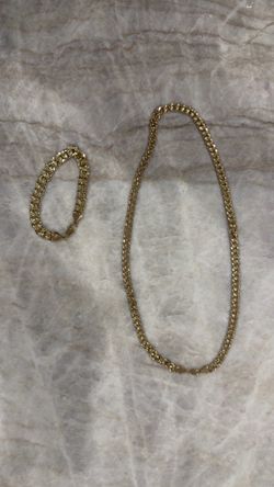 Cuban link Necklace and Bracelet