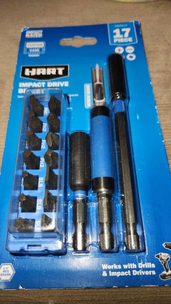 Hart 17pc Impact Driver Bit Extension Set