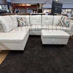 Sectional with Storage Ottoman