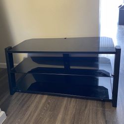 Glass Three Tier Entertainment Center