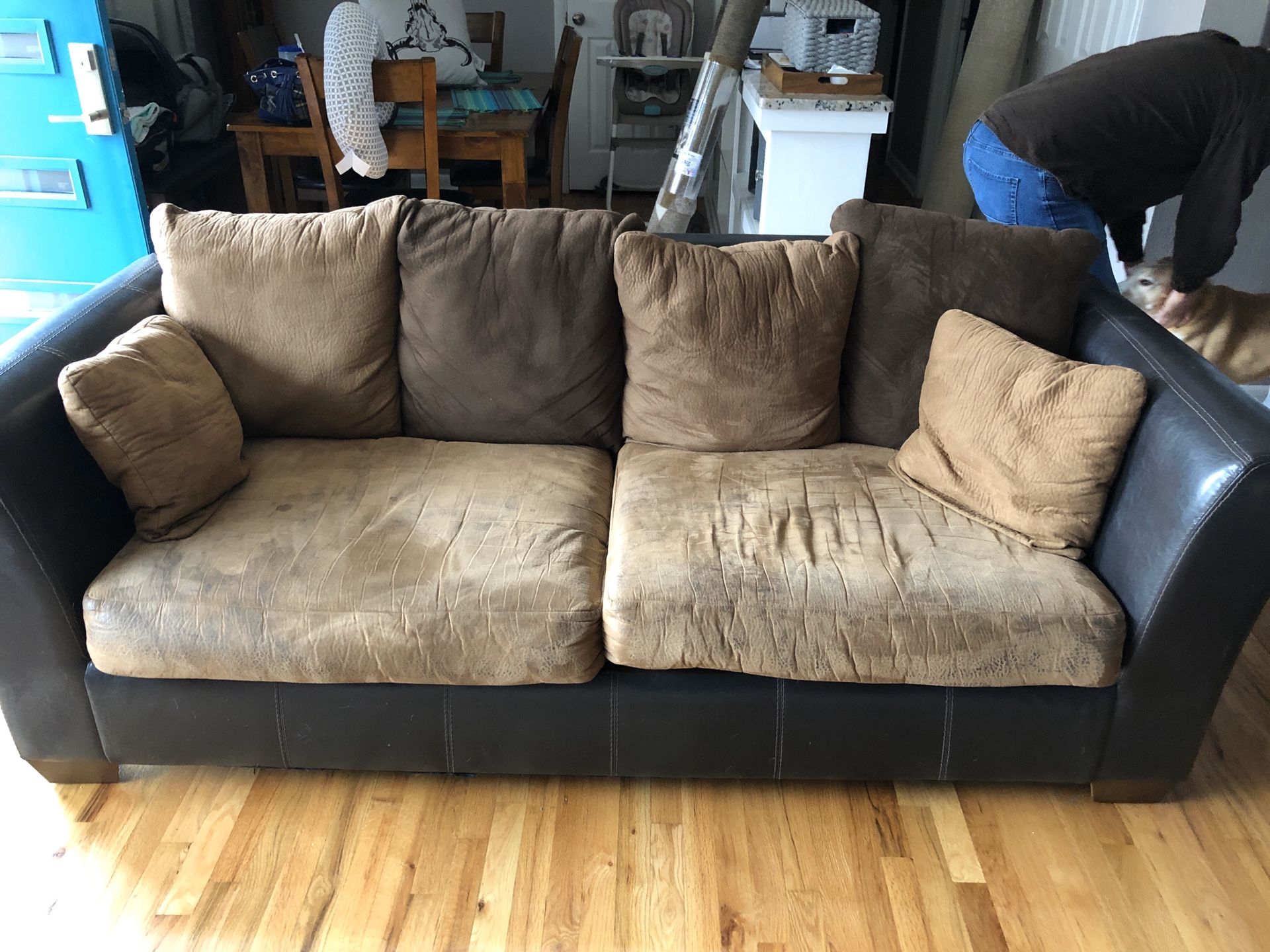 Couch, loveseat, and ottoman