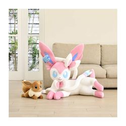 Pokemon Center Online Life Size Sylveon Jumbo Plush Doll Lying Down