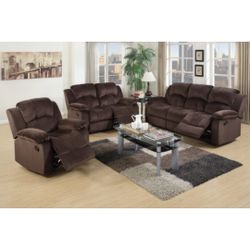 Brown Motion Sofa Set 