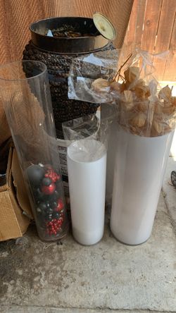 Tall glass flower vases