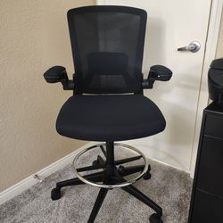 Drafting Chair Stool with Adjustable Footrest