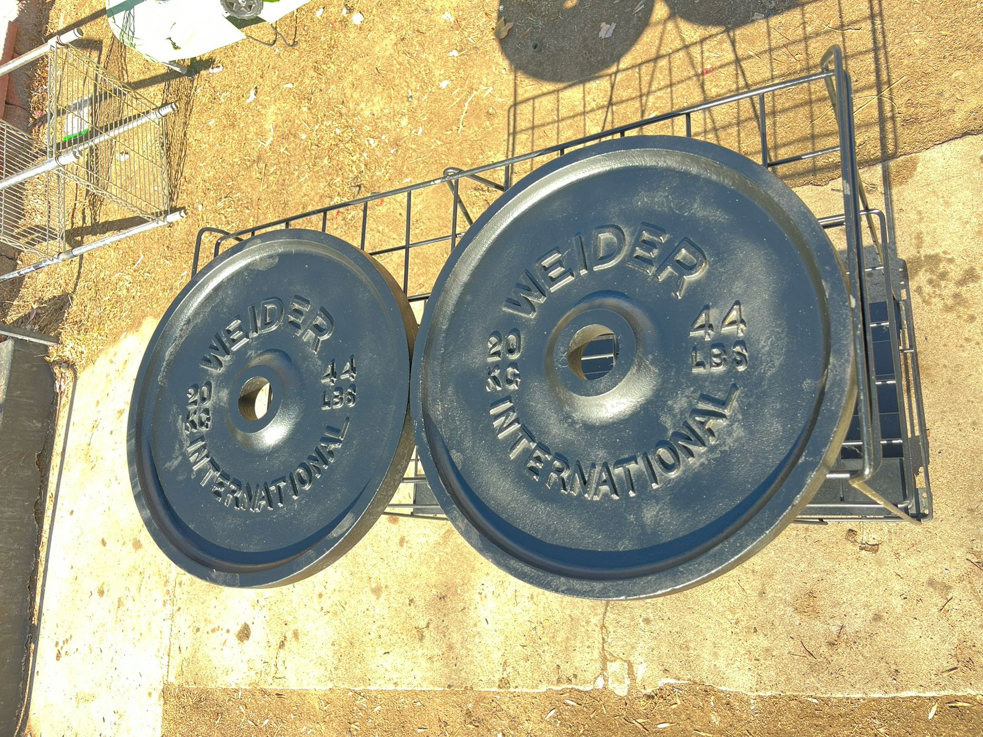 Paire De Plaques Olympiques Weider 20kg (44lb) - Poids Musculation Fonte