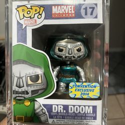 Funko Pop! Marvel Universe Dr. Doom #17 Metallic Con Exclusive 2014