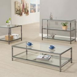 3 Piece Coffee and End Tables 