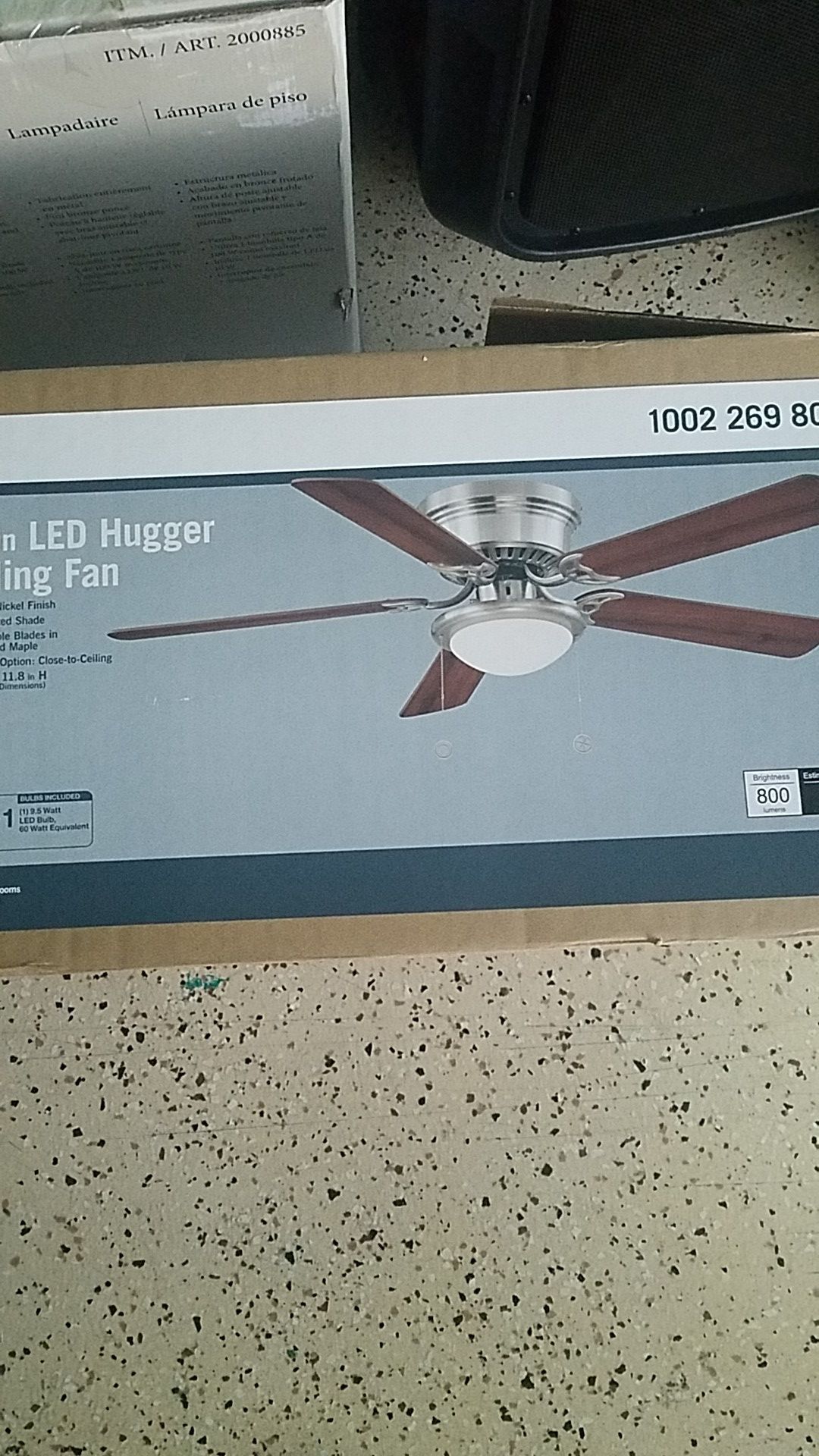52" Hugger LED ceiling fan