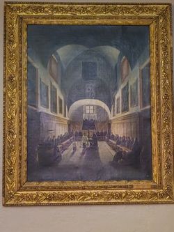 Antique Oil Painting in Gilt Wood Frame