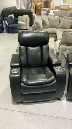 Zayne Leather Power Recliner with Power Headrest $400