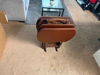 Wood Folding tables, set of 4