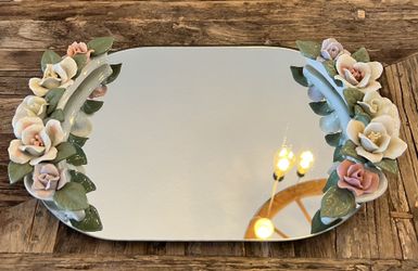 Vintage Floral Vanity Tray