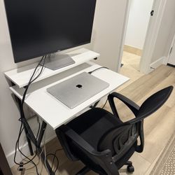 Small Work Desk + Office Chair