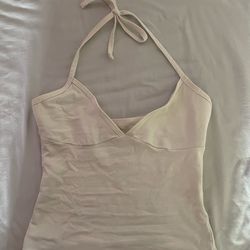 Cream halter neck summer top 🎀
