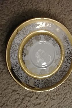 22 karat gold guilding saucer