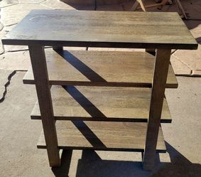 World Market Graywashed Sadler Shelf Table