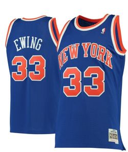 Men's New York Knicks Patrick Ewing Mitchell & Ness Blue 1991/92 Hardwood Classics Swingman Jersey XL