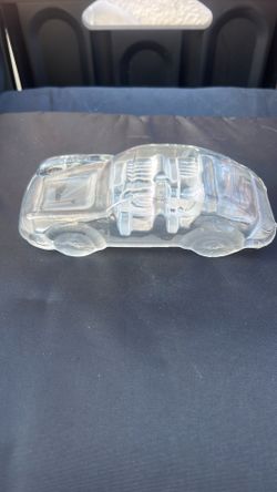 Hofbauer Porsche 911 lead crystal paperweight