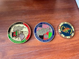 Afghanistan Military Challenge Coins Set of 3