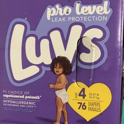 LUVS SIZE 4 … 76 Count
