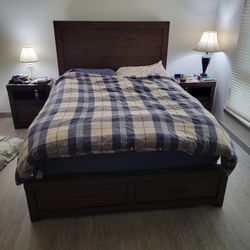 Queen Bed Frame + Box Spring