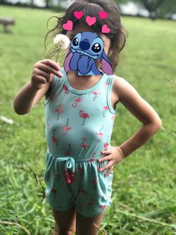 Jessica Simpson flamingo toddler romper