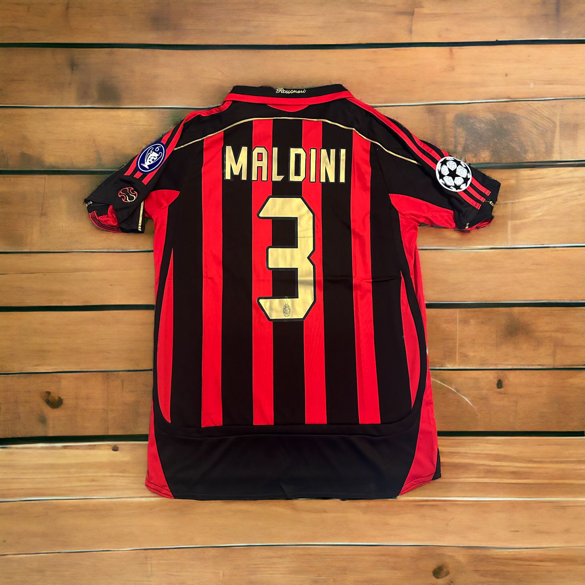Milan 06/07 Paolo Maldini #3 Home Soccer Jersey Retro Rossoneri Men Size shirt