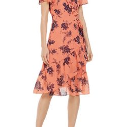 Printed Wrap Dress